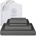 Threadmill Luxury 100% Cotton Full Bed-Sheets - 800 Thread Count Jacquard Celine Dark Grey, Better Than Egyptian Cotton,4 Pc Striped Bed Set, Damask Sheets with Elasticized Deep Pocket