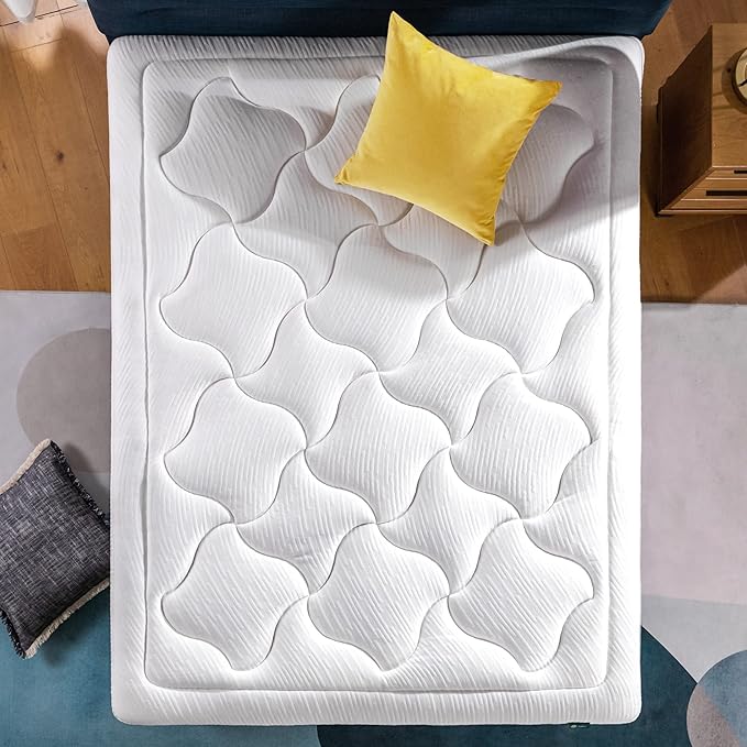 ZINUS 8 Inch Cloud Memory Foam Mattress, King, Fiberglass Free, Pressure Relieving, Mattress in A Box, CertiPUR-US Certified, White