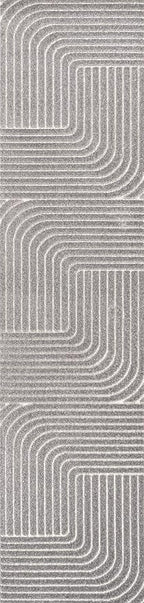 Eyely NCS101B-28 Scandinavian Odense Minimalist Angle Geometric Indoor Runner Rug, Modern, Contemporary, Coastal, Bohemian, Bedroom, Kitchen, Living Room, Non Shedding, Gray/Ivory, 2' x 8'