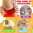 Geiserailie 9 Pcs Christmas Sensory Wall Mirror Acrylic Bubble Mirror Toys for Classroom Calming Corner Items - Sensory Room Have Visual, Tactile Stimulation (6 x 6 Inch,Red,Yellow,Green)