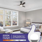 Cotanic 8 Pack Ceiling Fan Light Bulb 5000K Daylight, E26 Base A15 LED Bulb 60W Equivalent, 6W Small Light Bulb for Refrigertaor, Chandelier Light Bulbs, 600lm, Non-Dimmable