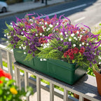 20Pcs Artificial Flowers for Outdoor UV Resistant & Waterproof, Realistic Fade-Proof Faux Greenery Shrubs Hanging Plants for Garden Porch Yard Lawn Patio Decorations (Vibrant Colors)