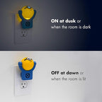 Minions Projectables Plug-in Night Light, Despicable Me, for Kids, Collector’s Edition, Light Sensing, Project Image on Ceiling, Wall, or Floor, 42029 , Yellow