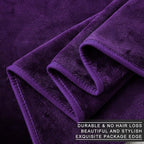 Polar Fleece Blankets King Size for The Bed Extra Soft Brush Fabric Super Warm Sofa Blanket 90" x 108"(Purple King)