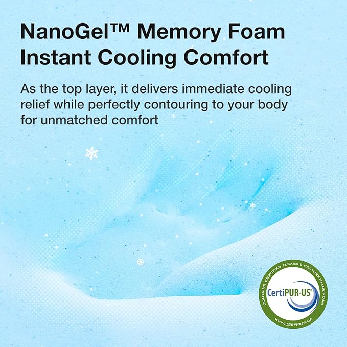 Novilla Twin XL Mattress, 8 Inch Twin XL Mattress in a Box, Gel Memory Foam Mattresses with Comfort Foam for Cooling Night Sleep, Pressure Relief, CertiPUR-US Certified