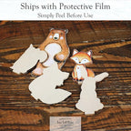 Back40Life Forest Critters Painted Wooden Animal Cutout Shapes (Acrylic Medium + Stands (Bundle of 8))