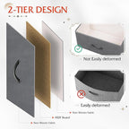 WLIVE Night Stand Set 2, Dresser and Nightstand Sets, Small Dresser for Bedroom with 2 Drawers, End Table with Fabric Bins for Closet, Bedside Furniture, College Dorm, Dark Grey