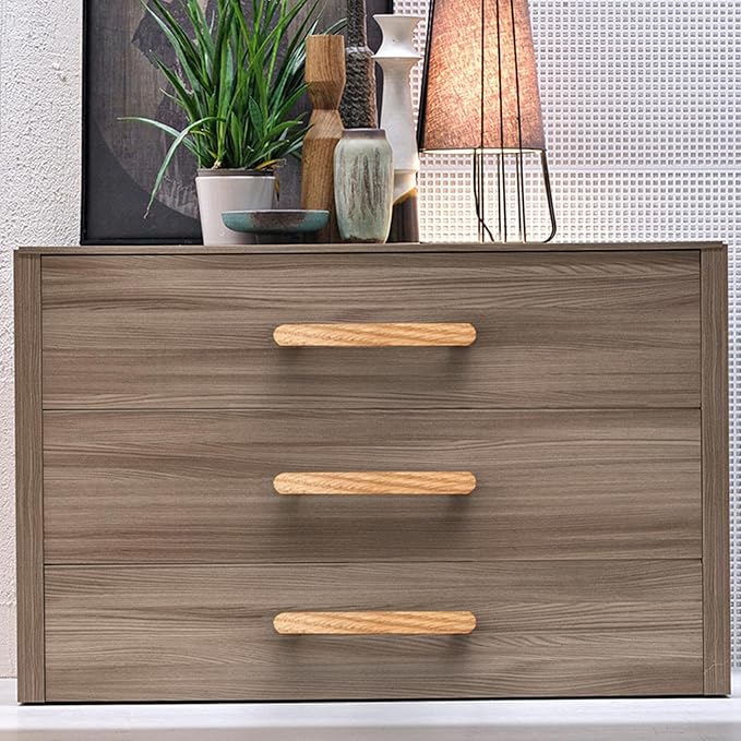 Burlywood Round 7-1/2in 8 Pcs Wooden Drawer Pulls Handle for Cabinets Kitchen Cabinet Door