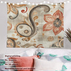 Batmerry Artistic Soft Hues Tapestry, Vintage Inspired Ative Art Wall Art Hanging Decoration Polyester Fiber White Ruffled Around for Dorm Room Bedroom Living Room, 51.2x59.1 inches