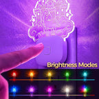 DORESshop Cute Night Light for Kids [2 Pack], Night Lights Plug Into Wall, Acrylic Carved Castle 8 Color Changing Baby NightLight with Dusk to Dawn Sensor, LED Night Lights for Children Girls Bedroom