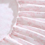 Laura Ashley - Flannel Sheets King Size, Anti-Pilling & Wrinkle Resistant Cotton, Touchably Soft for All-Season Comfort - Bed Sheets with Matching Pillowcases & Fitted Sheet (Antoinette Pink)
