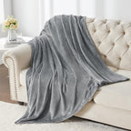 BEDELITE Fleece Blanket Twin Size Grey Throw Blanket for Couch & Bed, Luxury Plush Cozy Fuzzy Blanket 60x80 inches, Super Soft Warm Lightweight Throw Blanket for Travel Camping