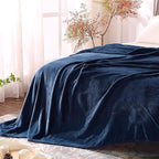 BEDELITE Fleece Blanket Full Size Navy for Couch & Bed, Luxury Plush Cozy Fuzzy Blanket 84" x 90", Super Soft Warm Lightweight Throw Blanket for Travel Camping