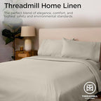 Threadmill Sheets for Twin XL Mattress | 800 Thread Count Twin XL Bed Sheets Set with 15” Deep Pocket | Sateen Weave, Better Than Egyptian Cotton, 3-Piece Bedding Set with Cooling Effect | Taupe
