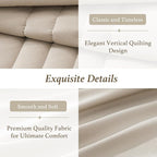Monbix California King Size Comforter Set - 7 Pieces Bed in a Bag California King, Beige Bedding Sets with Comforter, All Seasons Down Alternative Comforter Bed Set with Sheets, Pillowcases & Shams