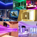 HOUHUI USB LED Strip Lights Kit, 4 Pre-Cut 1.64ft/6.56ft RGB LED Light Strips, Color Changing TV Backlights with Remote, RGB 5050 Bias Lighting for TV, PC, Monitor, Home Theater, DIY Decoration