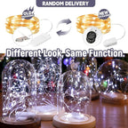 12-Pack LED Fairy Lights 7 Feet Battery Powered Waterproof Silver Wire 20 Slim Copper Wire Pastel Lights for DIY Wedding Party Bedroom Patio Easter Christmas (White)