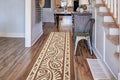 Custom Length Cut to Size Tribal Ethnic Southwestern Inspired Hallway Runner Rug, Non Slip Rubber Backed, 31 inch Wide X Customized Length, Mayan Brown, 31 inch X 16 feet