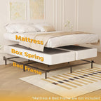 Split Full Box Spring 5 Inch, Easy Assembly Bed Foundation, Heavy Duty Low Profile Metal Box Spring for Full Bed with Fabric Cover, Noise Free