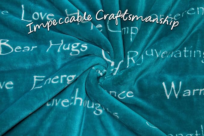 Chanasya Healing Warm Hugs Gift Throw Blanket - Sympathy Gift Cancer Chemo Survivor Get Well Caring Gifts - Comfort Gift Blanket for Love Support Strength - Women Men Friend Grandma - Teal