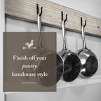 Railroad Spike Cast Iron Hooks (10 Pack) Handmade Blacksmith, Wall Mounted Farmhouse Decorative Hooks, PowderCoated for Interior or Exterior Use, Rust Proof for Hanging Coats, Bags or Pots (Black)