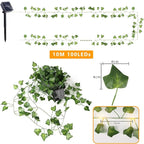 Brizled Solar Vine String Lights, 33ft 100 LED Solar String Lights, 8 Modes Artificial Ivy Leaf Solar Plant Vine Lights, Outdoor Ivy Fairy Lights for Outside Wedding Garden Fence Wall Hanging Decor