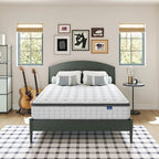 Vesgantti Twin Mattress, 12 Inch Hybrid Twin Size Mattress in a Box, Single Bed Pillow Top Mattresses, Foam and Pocket Coils Innerspring Mattresses, Pressure Relief, Medium Firm Feel