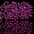 YULETIME Purple String Lights with Black Wire, Pack of 2 Strands 33 Ft 100 Count UL Certified Outdoor Halloween String Lights (Purple - Black Wire)