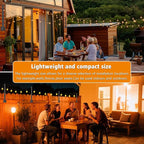 6 Pack 2.8Ft Suspension Outdoor String Light Poles for Outside String Lights Hanging,with Clip and Holder,Light Post Mounting Stand for Patio Fence Wall Garden Backyard Deck
