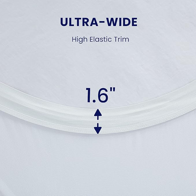 SLEEP ZONE Cooling Mattress Topper California King, Premium Zoned Cool Mattress Pad Cover, Padded Mattress Protector Breathable Washable, Deep Pocket 8-21" (White, Cal King)