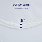 SLEEP ZONE Full Size Cooling Mattress Topper for Double Bed, Premium Zoned Cool Mattress Pad Cover, Padded Mattress Protector Breathable Washable, Deep Pocket 8-21" (White, Full)