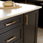 FRANKLIN BRASS Tiered Foot (10-Pack) Cabinet Handles 5-1/16" Hole Center Pulls | Champagne Bronze Hardware Kitchen Door, Drawers, Dressers, Furniture P49574C-CZ-B