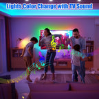 maylit ICRGB TV LED Backlight, 18ft Bluetooth LED Lights for TV 75-85in, USB Powered TV Lights Kit with Remote and App Control, Music Sync Color Change with TV Sound, Bias Lighting for HDTV Room Decor