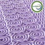 MUXHOMO 3.9 Inch 7-Zone Cal King Mattress Topper, Egg Crate Foam Mattress Topper Cal King Size for Back Pain, Lavender Cooling Gel Infused Bed Pad, CertiPUR-US and Oeko-TEX Certification (83"×71")