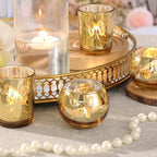 Gold 12 PCS Combination Tea Lights Candle Holder Decorative with Butterfly Pattern, Votive Candle Holders for Wedding, Birthday, Anniversary, Parties, and Holiday Decorations