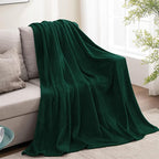 BEDELITE Fleece Blanket Twin Size Forest Green Throw Blankets for Couch & Bed, 300GSM Luxury Plush Cozy Fuzzy Blanket 60x80 inches, Super Soft Warm Lightweight Throw Blanket for Travel Camping