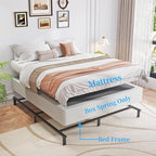 King Box Spring, 9 Inch Metal King Size Box Spring Only, Heavy Duty Metal Frame Mattress Foundation Support for 3000lbs, Easy Assembly, Noise Free, Non Slip