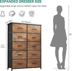 YITAHOME 10 Drawers Dresser - Fabric Storage Tower Organizer Unit for Bedroom, Living Room, Hallway, Closets - Sturdy Steel Frame, Wooden Top & Easy Pull Fabric Bins