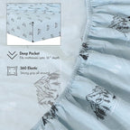 RUVANTI Flannel Sheets Full Size - 100% Cotton Double Brushed Bed Sheets Set, Deep Pockets 16 Inches, All Seasons Breathable & Extra Soft Full Sheets, Warm & Cozy, 4 Piece, Soul Dog