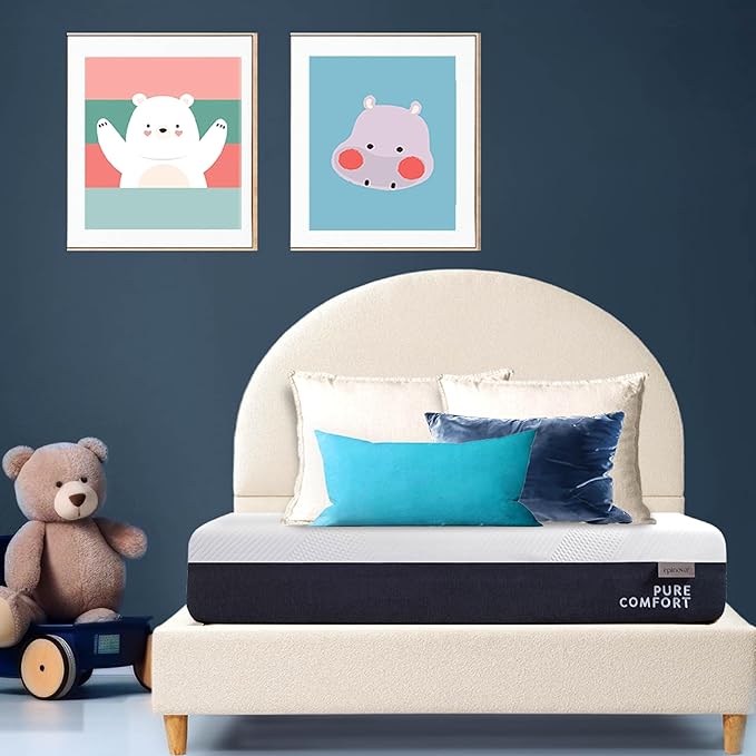 EPITEX Pure Comfort 10 Inch Twin Size Memory Foam Mattress – Air-Flow Memory Foam, Medium Plush for Pressure Relief and Motion Isolation, Breathable Pure Cotton Cover, CertiPUR-US Certified
