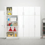 Prepac White Cabinet: Elite Wall Cabinet, WEW-3224 Garage Cabinet with Storage Shelf, Stackable 16"D x 32"W x 24"H, Perfect as a Garage Storage Cabinet with Doors and Shelves