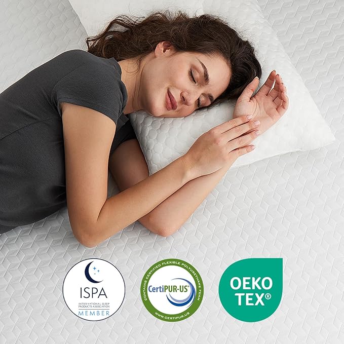 Novilla Queen Mattress, 10 Inch Memory Foam Mattress Queen Size with Comfort Foam for Pressure Relief & Cool Fresh Sleep,Removable Washable Cover, Memory Foam Mattresses, Medium Firm