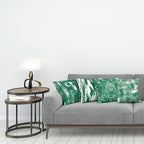 Ambesonne Vintage Throw Pillow Cushion Case Pack of 4, Abstract Grunge Effect Brushstrokes and Waving Striping Stains Paisley Drops, Modern Accent Double-Sided Digital Printing, 20", Forest Green