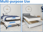 Qingzhou Box Spring Twin Bed Bases, 9 Inch High Metal Twin Box Spring Only, Heavy Duty Mattress Foundation with Fabric Cover, Easy Assembly, Quiet Noise Free, Non Slip, Black