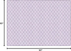 Flagship Carpets Schoolgirl Style Lavender Checkerboard Educational Area Rug for Kids Room Seating Décor, Children's Classroom, Play Carpet for Teaching and Playroom, 5' x 7'6", Purple