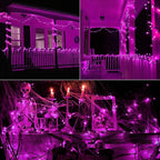 Toodour Purple Halloween Lights, 75ft 300 Count Incandescent Halloween String Lights, UL Certified Connectable Mini Bulbs String Lights for Home, Garden, Porch, Yard, Patio, Party, Indoor Decoration