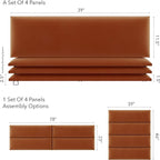 VANT Upholstered Wall Mounted Panels, Padded & Tufted Floating Headboard Panel, Head Boards - Twin, Full, Queen and King Bed Size – Soundproof & Sturdy, Easy to Install - 4 Panels Per Box 39"x11.5"