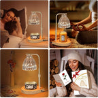 Christmas Gifts for Women Candle Warmer Lamp with Adjustable Height, Timer & Dimmer, Birthday Gifts for Women, Elegant Gift Box & Greeting Card, Candle Lamp with 2 Bulbs for Home Decor/Bedroom/Office