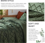 Bedsure Twin Comforter Set - Olive Green Comforter, Boho Tufted Shabby Chic Bedding for Kids, 2 Pieces Vintage Farmhouse Bed Set for All Seasons, Fluffy Soft Bedding with 1 Pillow Sham