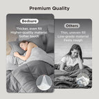 Bedsure Full Size Comforter Set - 7 Pieces Reversible Grey Bedding, Full Size Bed Set for All Seasons, Bed in a Bag with Down Alternative Comforter, Sheets, Pillowcases & Shams